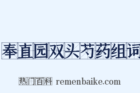 奉直园双头芍药组词是什么意思的图片